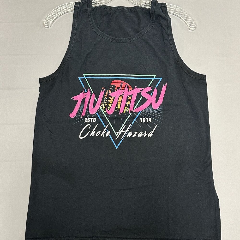 Jiu Jitsu MMA Sports Graphic Black Tee Tank Top Men's size Medium